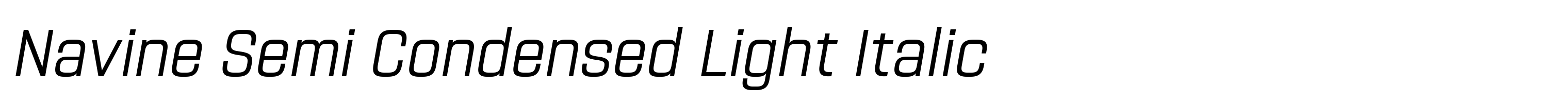 Navine Semi Condensed Light Italic
